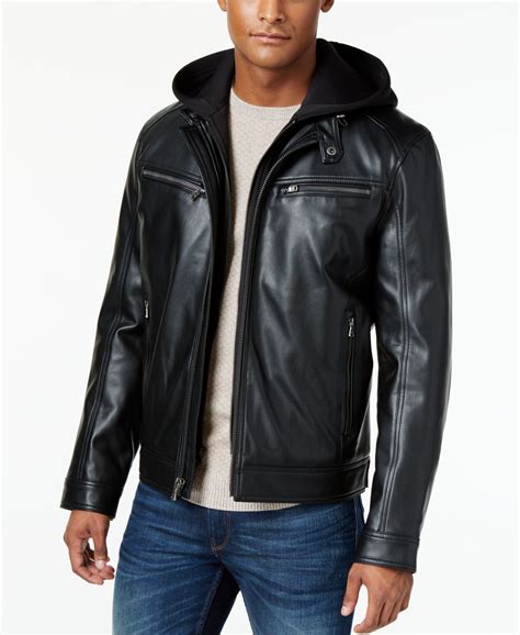 michael kors bomber jacket|michael kors men's leather jacket.